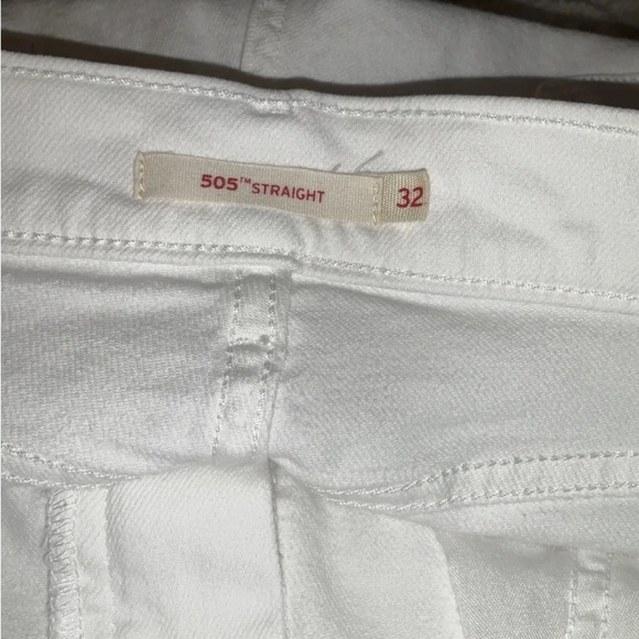 Levi's Classic 505 Red Tag Straight Leg Mid Rise Stretch Denim Jeans Size 32 - Picture 3 of 7